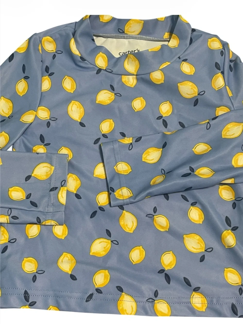 Carter's Blue Lemon Print Rashguard Two-Piece Swim Set